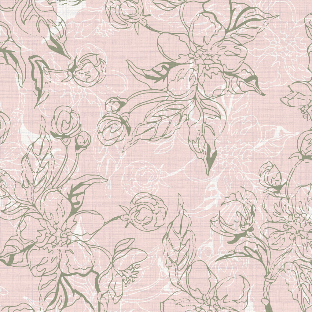 The Thin Line Floral Wallpaper