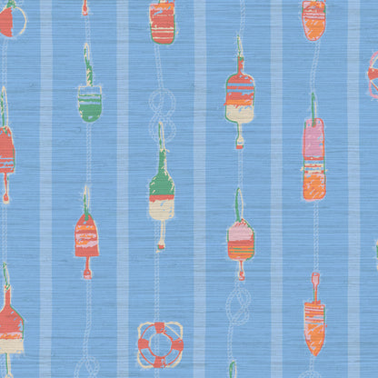 Tide is High Nautical Buoy Stripe Wallpaper
