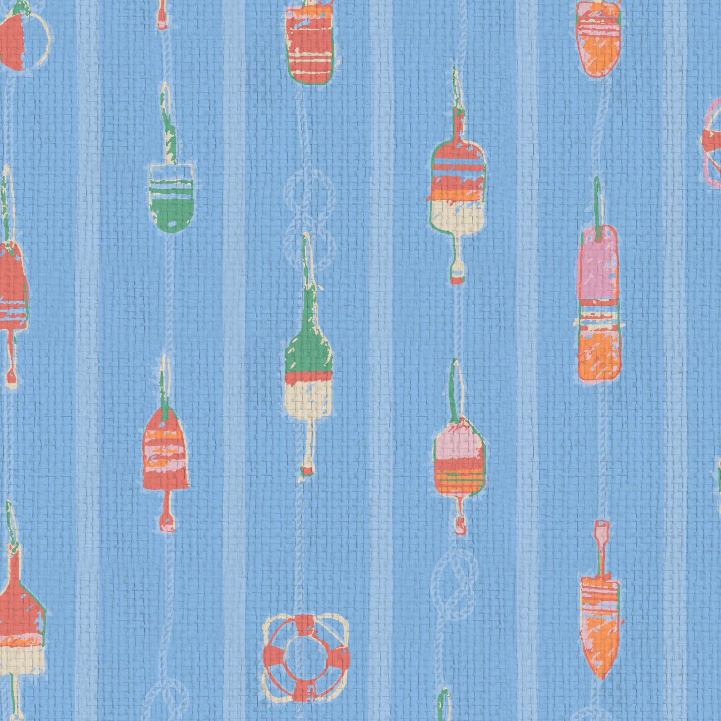 Tide is High Nautical Buoy Stripe Wallpaper