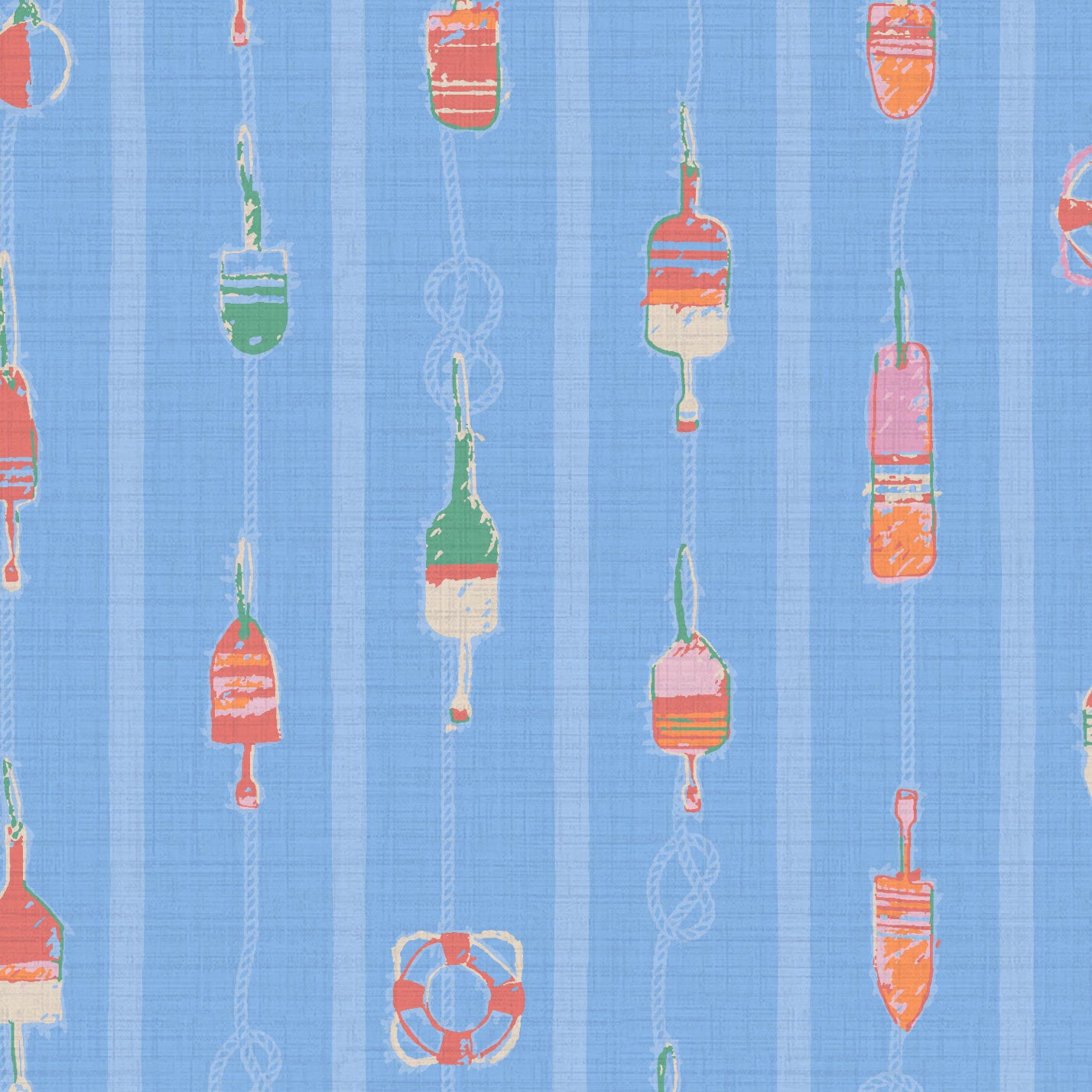 Tide is High Nautical Buoy Stripe Wallpaper