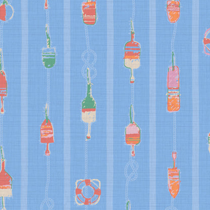 Tide is High Nautical Buoy Stripe Wallpaper