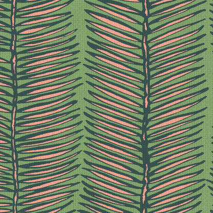 Tickets to Paradise Palm Leaf Stripe Wallpaper
