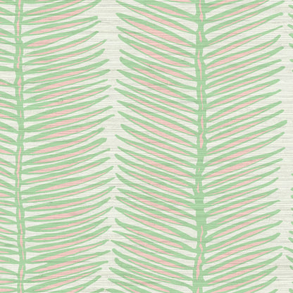 Tickets to Paradise Palm Leaf Stripe Wallpaper
