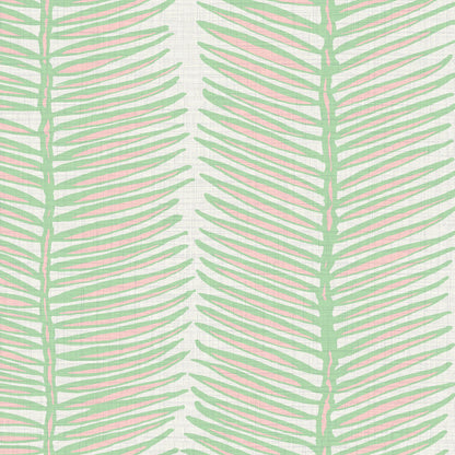 Tickets to Paradise Palm Leaf Stripe Wallpaper