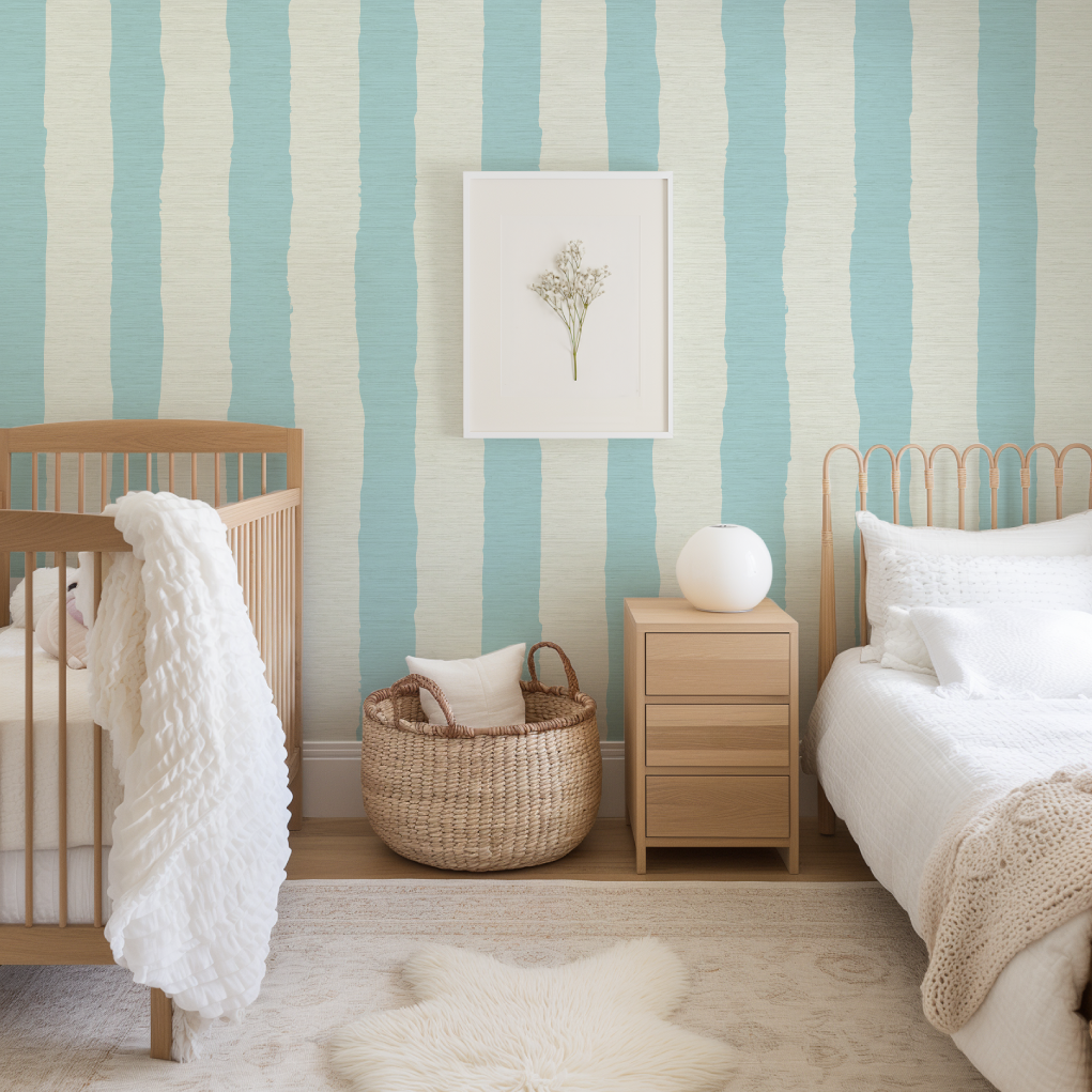 Under the Boardwalk Cabana Stripe Wallpaper