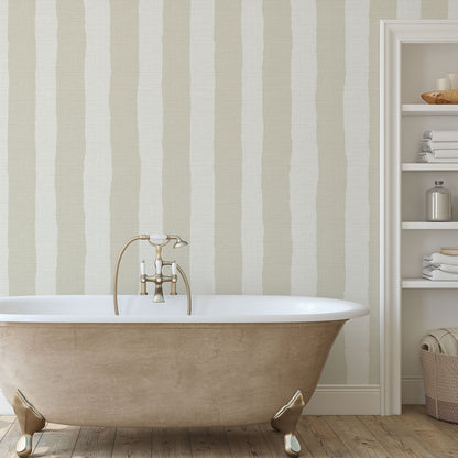 Under the Boardwalk Cabana Stripe Wallpaper
