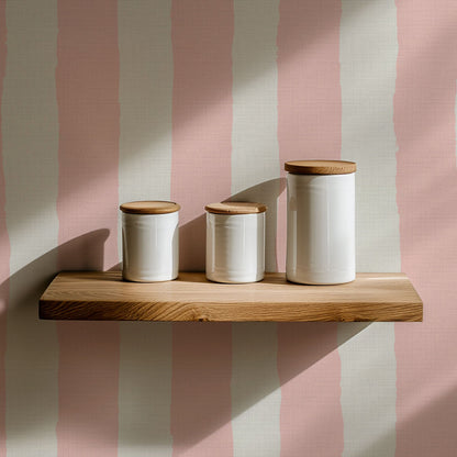 Under the Boardwalk Cabana Stripe Wallpaper