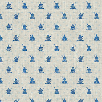 wallpaper Natural Textured Eco-Friendly Non-toxic High-quality Sustainable Interior Design Bold Custom Tailor-made Retro chic Grandmillennial Maximalism Traditional Dopamine decor french blue cream royal off-white chintz chinoiserie asian inspired pagoda chinese stripe geo geometric linen