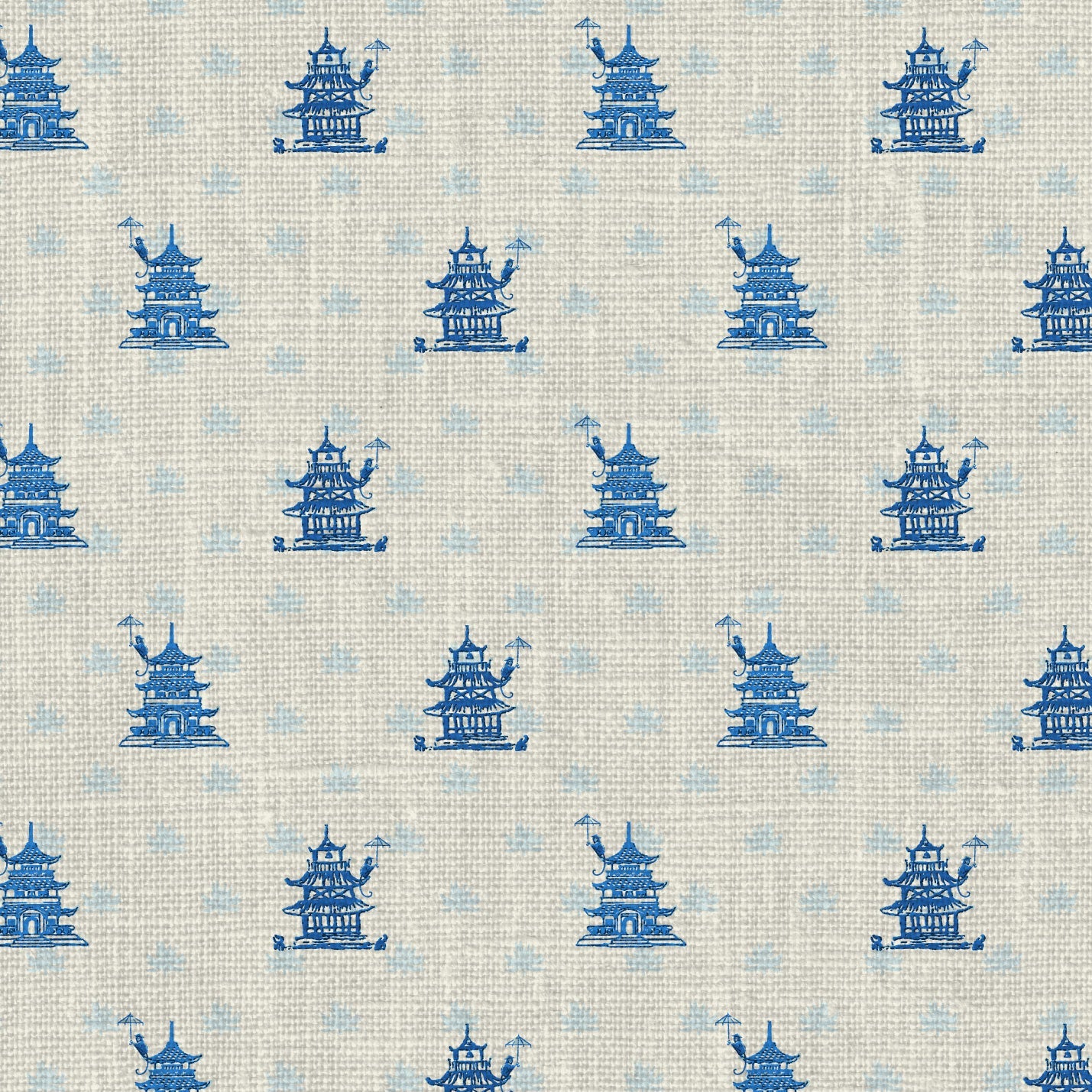 wallpaper Natural Textured Eco-Friendly Non-toxic High-quality Sustainable Interior Design Bold Custom Tailor-made Retro chic Grandmillennial Maximalism Traditional Dopamine decor french blue cream royal off-white chintz chinoiserie asian inspired pagoda chinese stripe geo geometric linen
