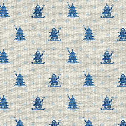 wallpaper Natural Textured Eco-Friendly Non-toxic High-quality Sustainable Interior Design Bold Custom Tailor-made Retro chic Grandmillennial Maximalism Traditional Dopamine decor french blue cream royal off-white chintz chinoiserie asian inspired pagoda chinese stripe geo geometric linen