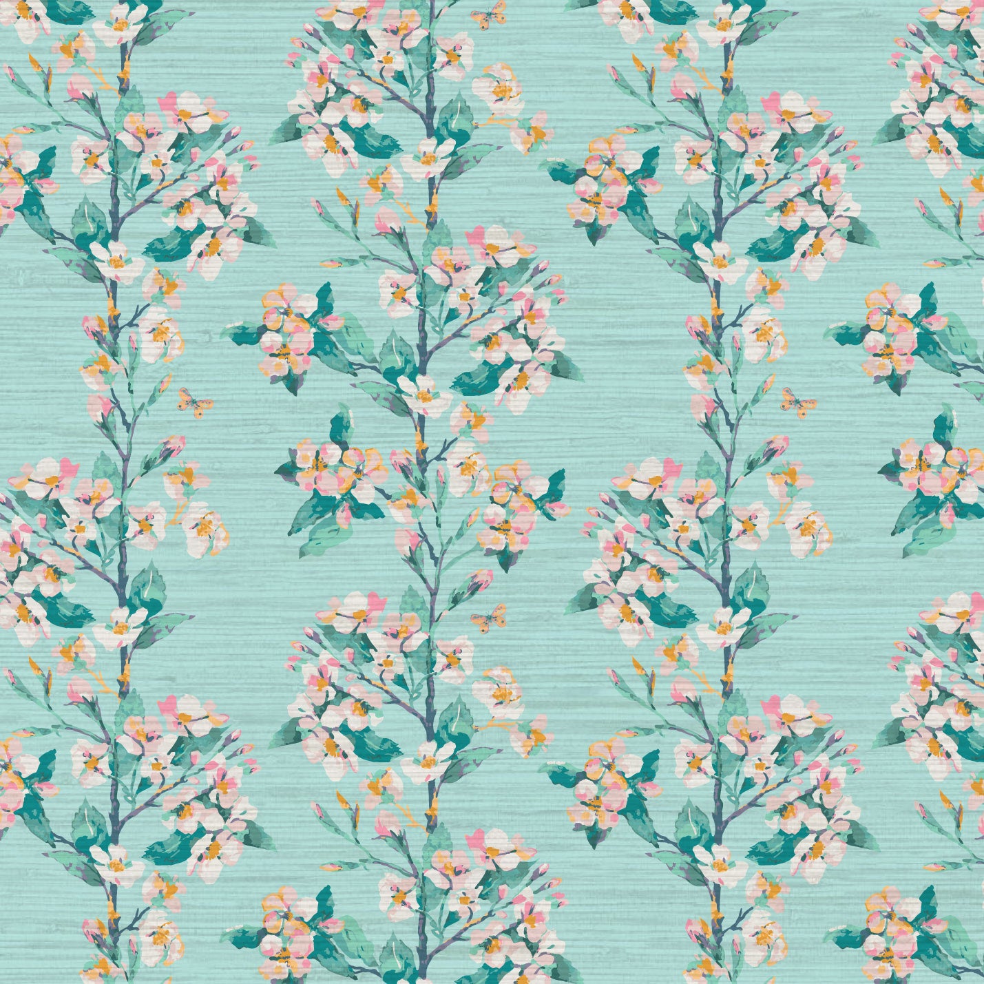 Wanna Be Adored Floral Stripe Wallpaper