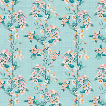 Wanna Be Adored Floral Stripe Wallpaper