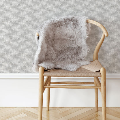 White Water Summer Boxweave Textured Paperweave Wallpaper